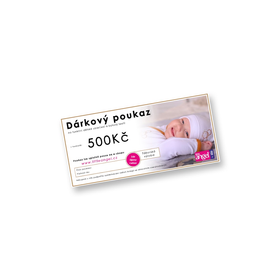 Dárkový šek 500,- Kč