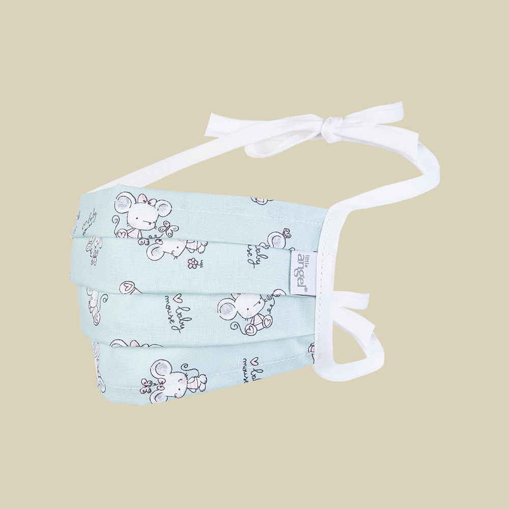 Rouška dětská bavlněná jednovrstvá - lišejník myšky