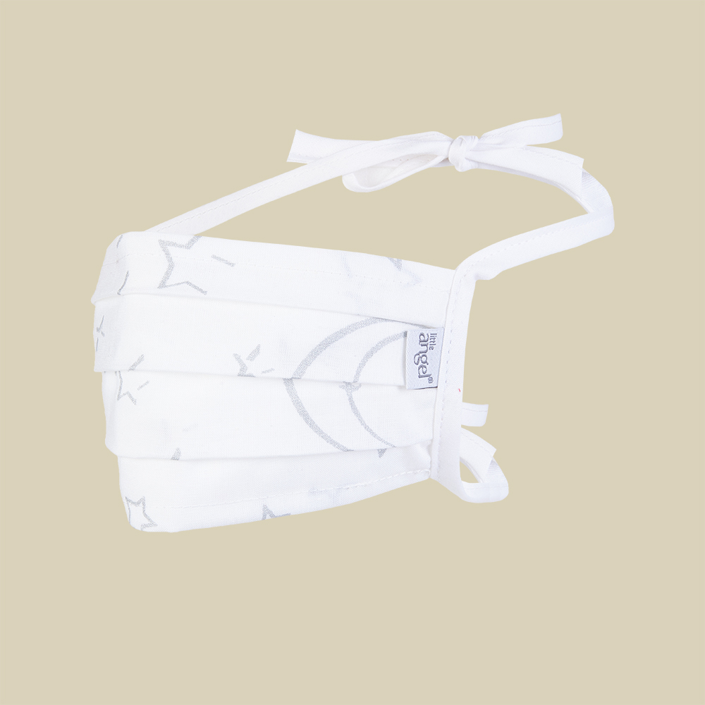 Rouška dětská bavlněná dvouvrstvá - metalická obloha