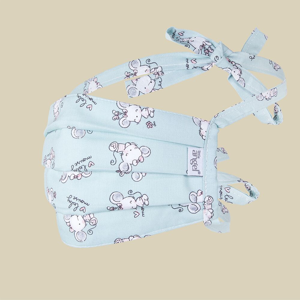 Rouška dětská bavlněná dvouvrstvá - lišejník myšky