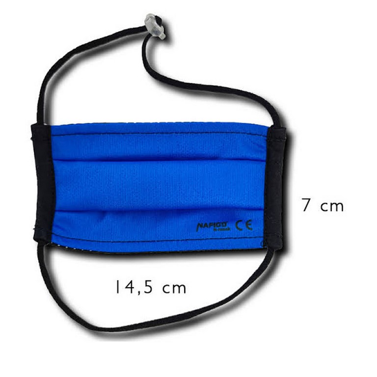 N-Mask - dětská gumičky za hlavu s brzdičkou - modrá UNI