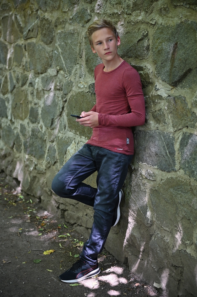 Tričko smyk DR Outlast® - bordó melír 134