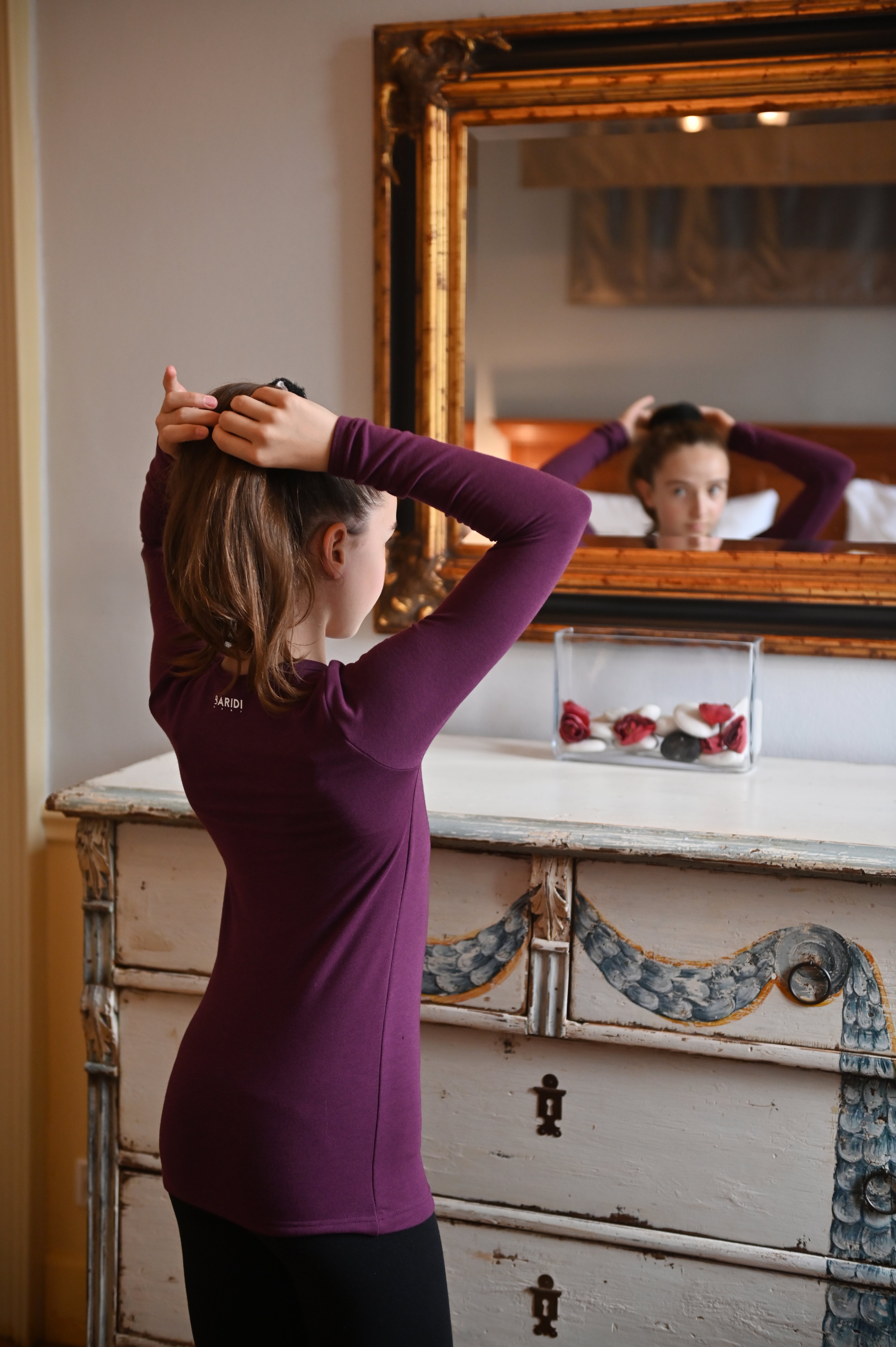 Tričko smyk DR Outlast® - švestková 164