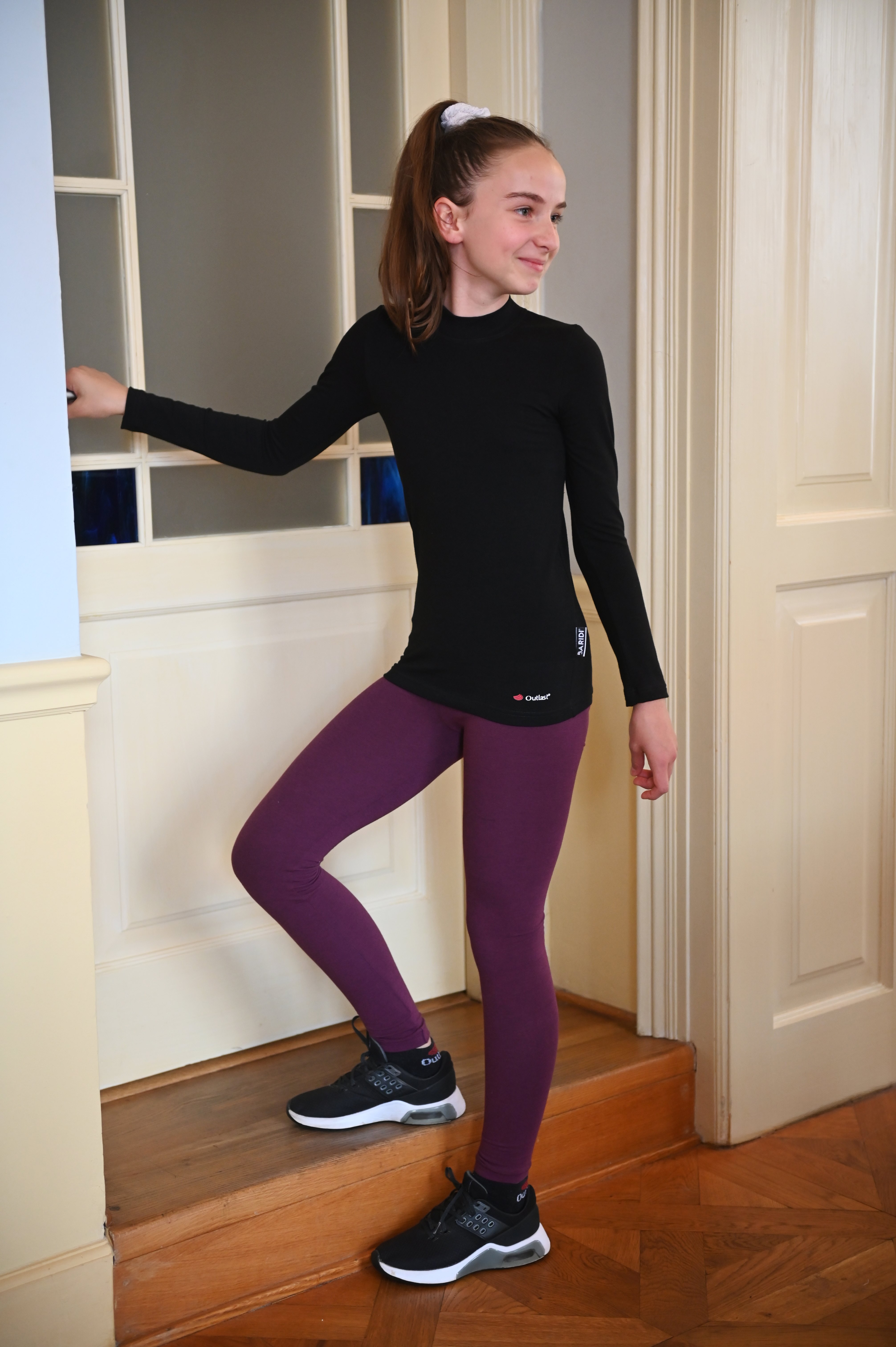 Legíny smyk Outlast® - švestková 164