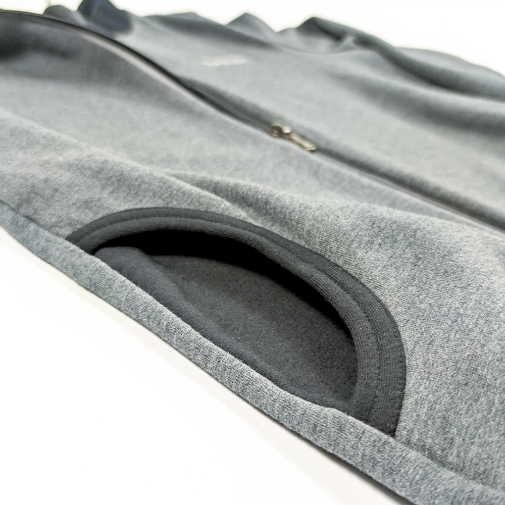 Mikina REFLEX smyk rozepínací Outlast® - tm.šedý melír 146