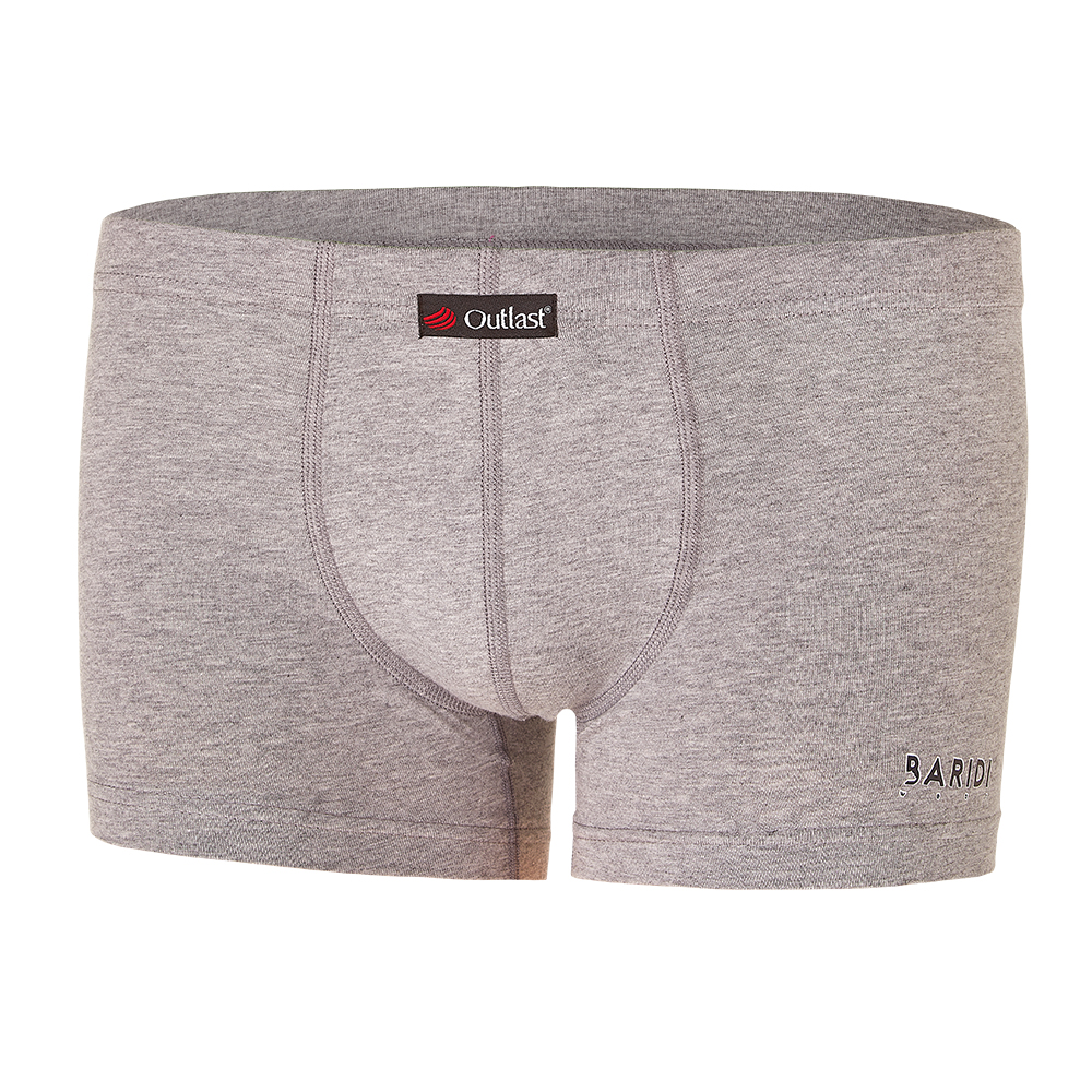 Boxerky tenké plochý šev Outlast® - šedý melír 134