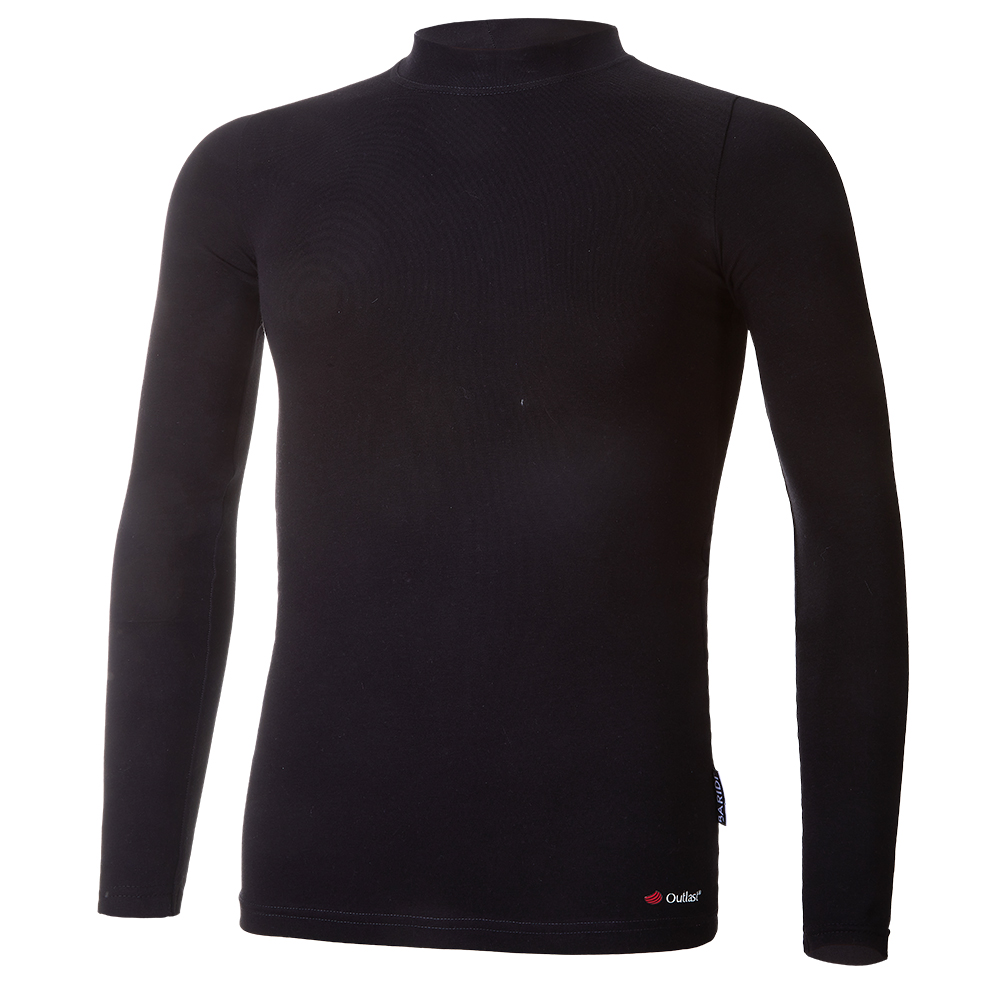 Tričko DR tenké stojáček Outlast® - černá 134