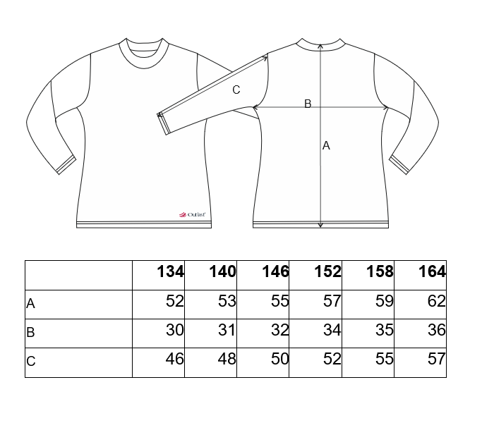 Tričko DR tenké stojáček Outlast® - černá 164
