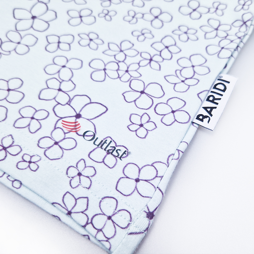 Souprava dívčí tenká Outlast® - sv.mentolová kytičky/švestková 134