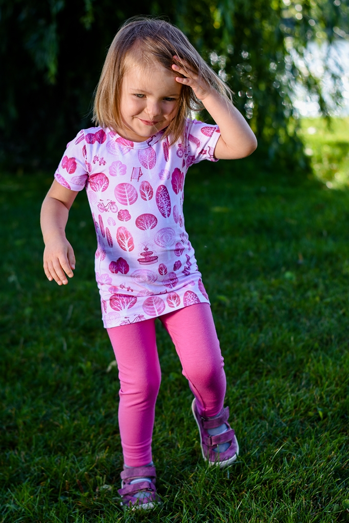 Legíny tenké Outlast® - tm.růžová 80