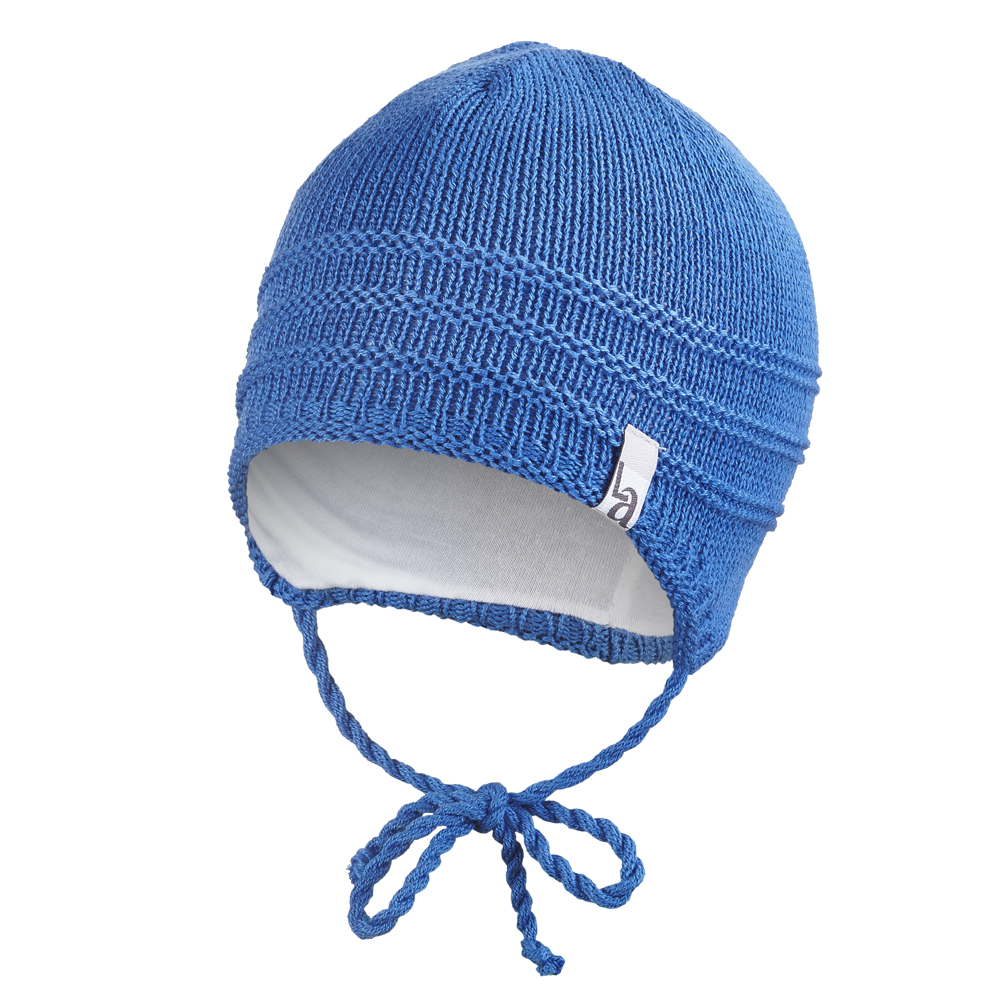 Čepice pletená zavazovací tenká Outlast ® - modrá 1 | 36-38 cm