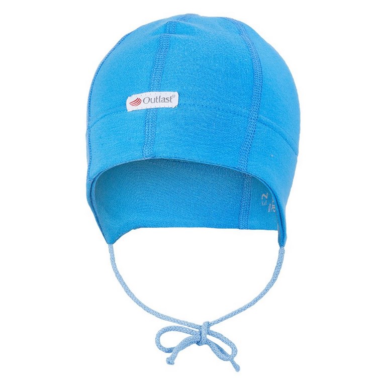 Čepice smyk zavazovací plochý šev Outlast® - modrá 1 | 36-38 cm