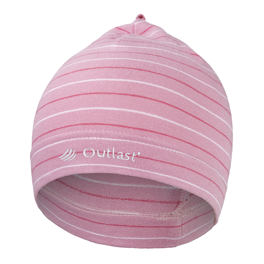 Čepice smyk natahovací Outlast ® - pruh stř.růžový 1 | 36-38 cm