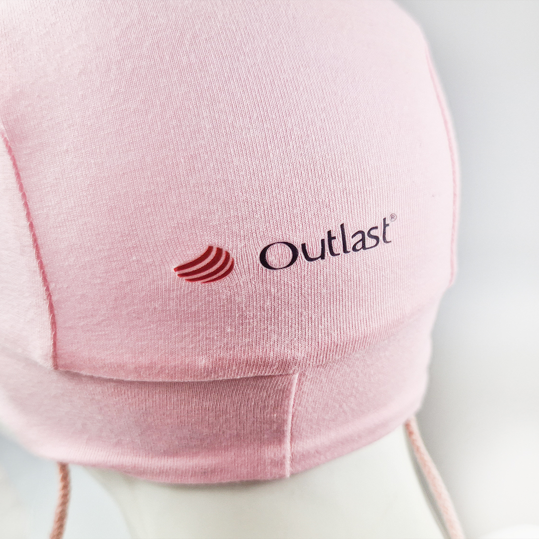 Kšiltovka tenká zavazovací Outlast® - růžová baby 3 | 42-44 cm