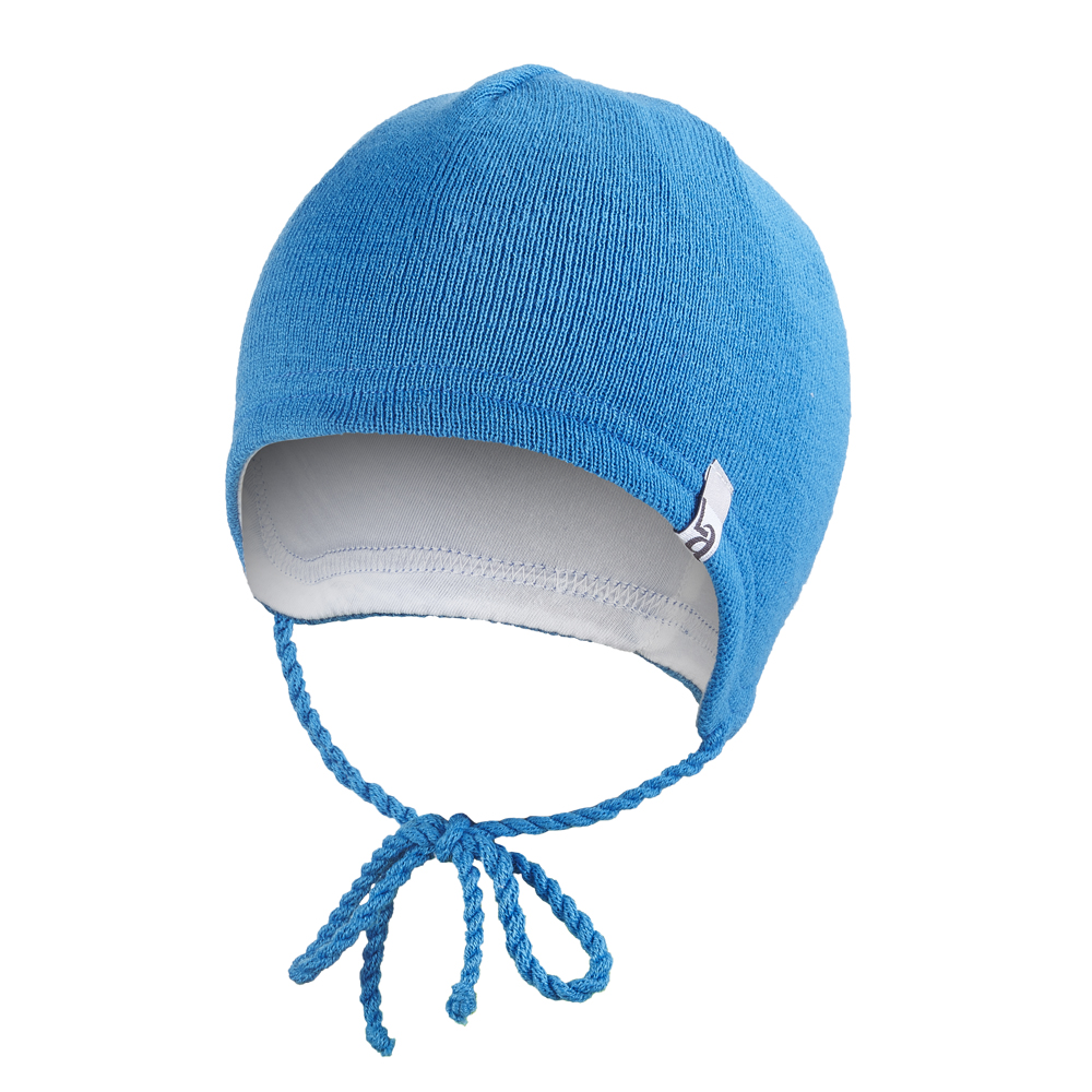 Čepice pletená zavazovací LA Outlast ® - modrá 1 | 36-38 cm