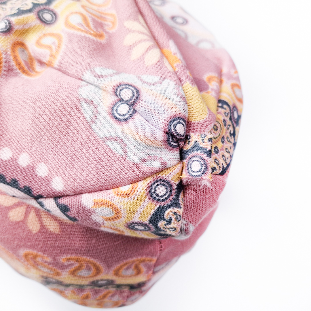 Čepice spadlá hřejivá - starorůžová vzor 6 | 54-57 cm