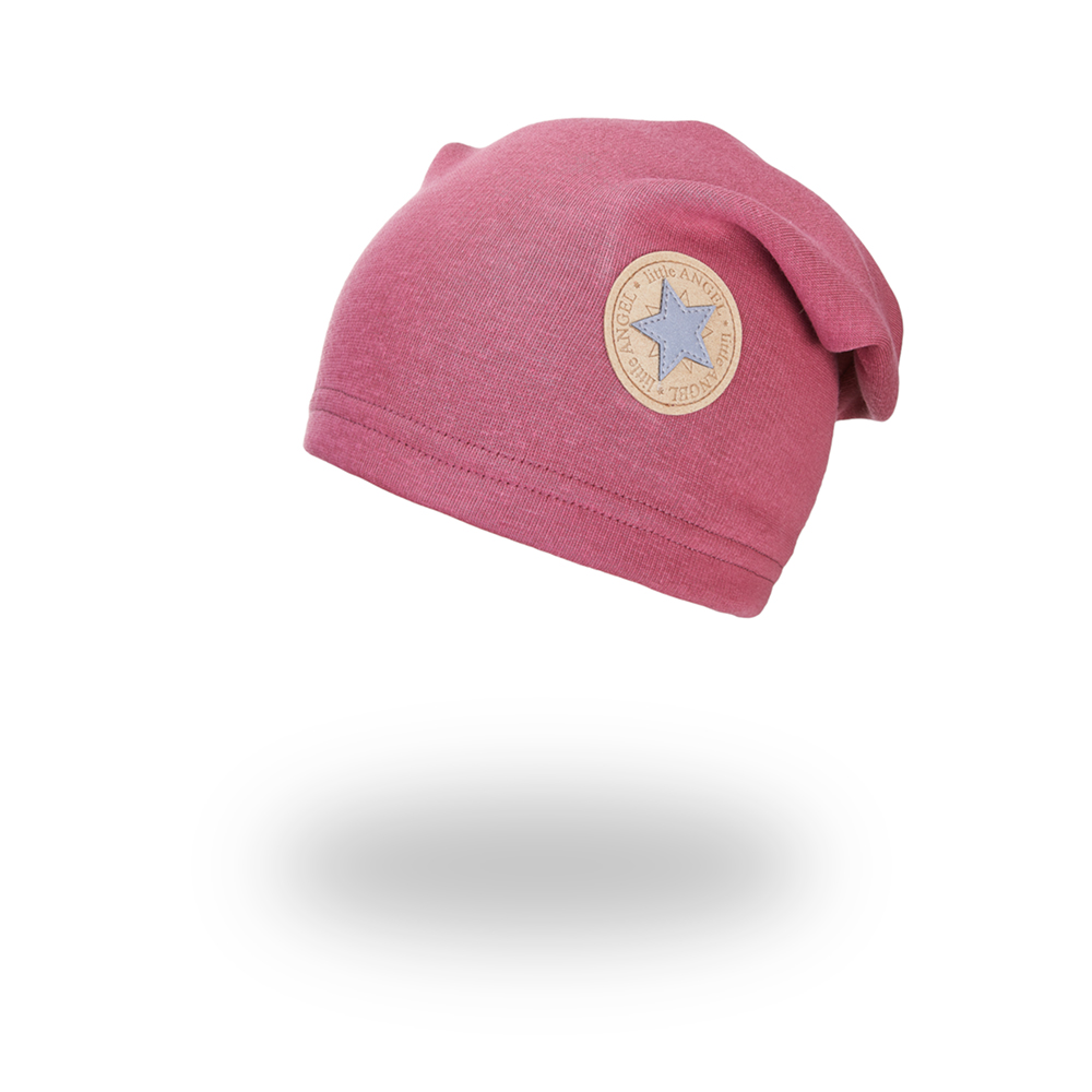 Čepice spadlá hřejivá - tm.starorůžová 3 | 42-44 cm