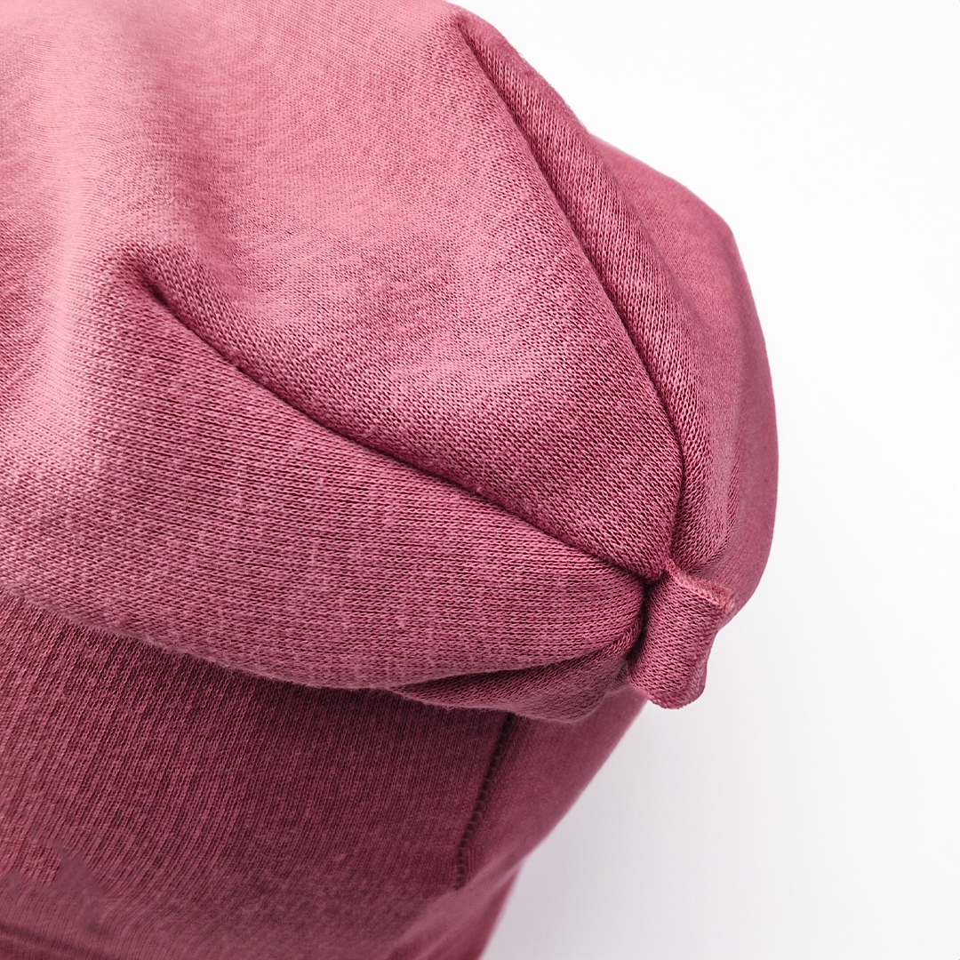 Čepice spadlá hřejivá - tm.starorůžová 3 | 42-44 cm