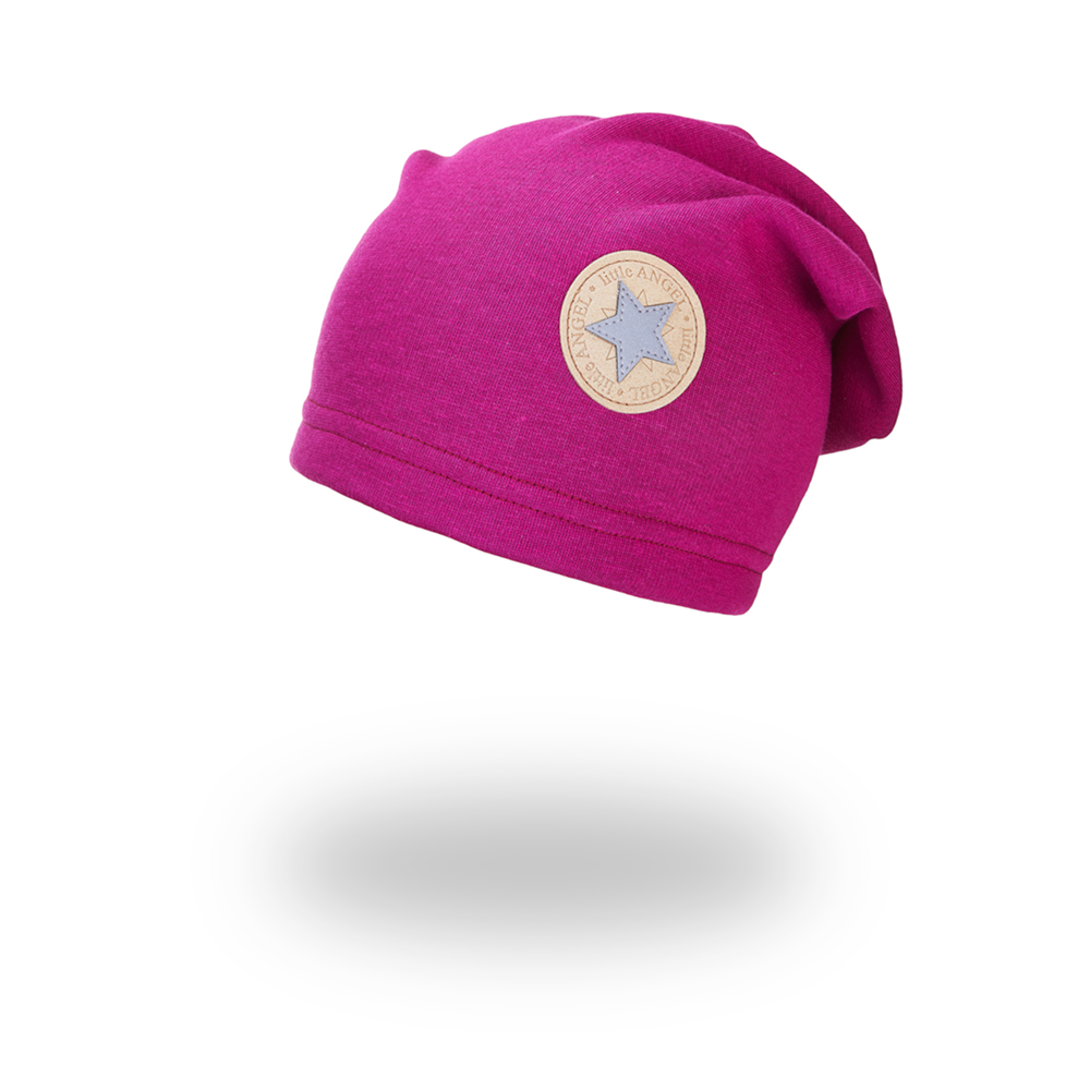 Čepice spadlá hřejivá - fuchsie 3 | 42-44 cm