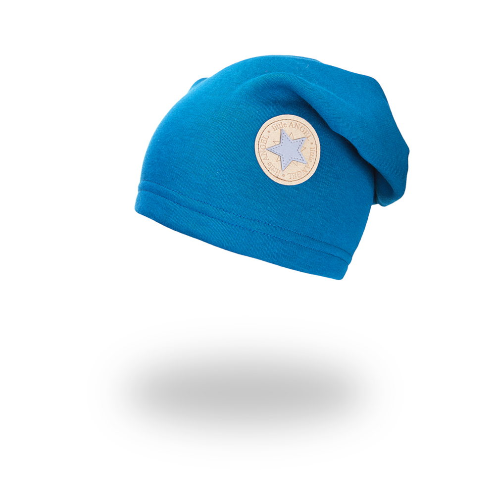 Čepice spadlá hřejivá - tyrkys 3 | 42-44 cm