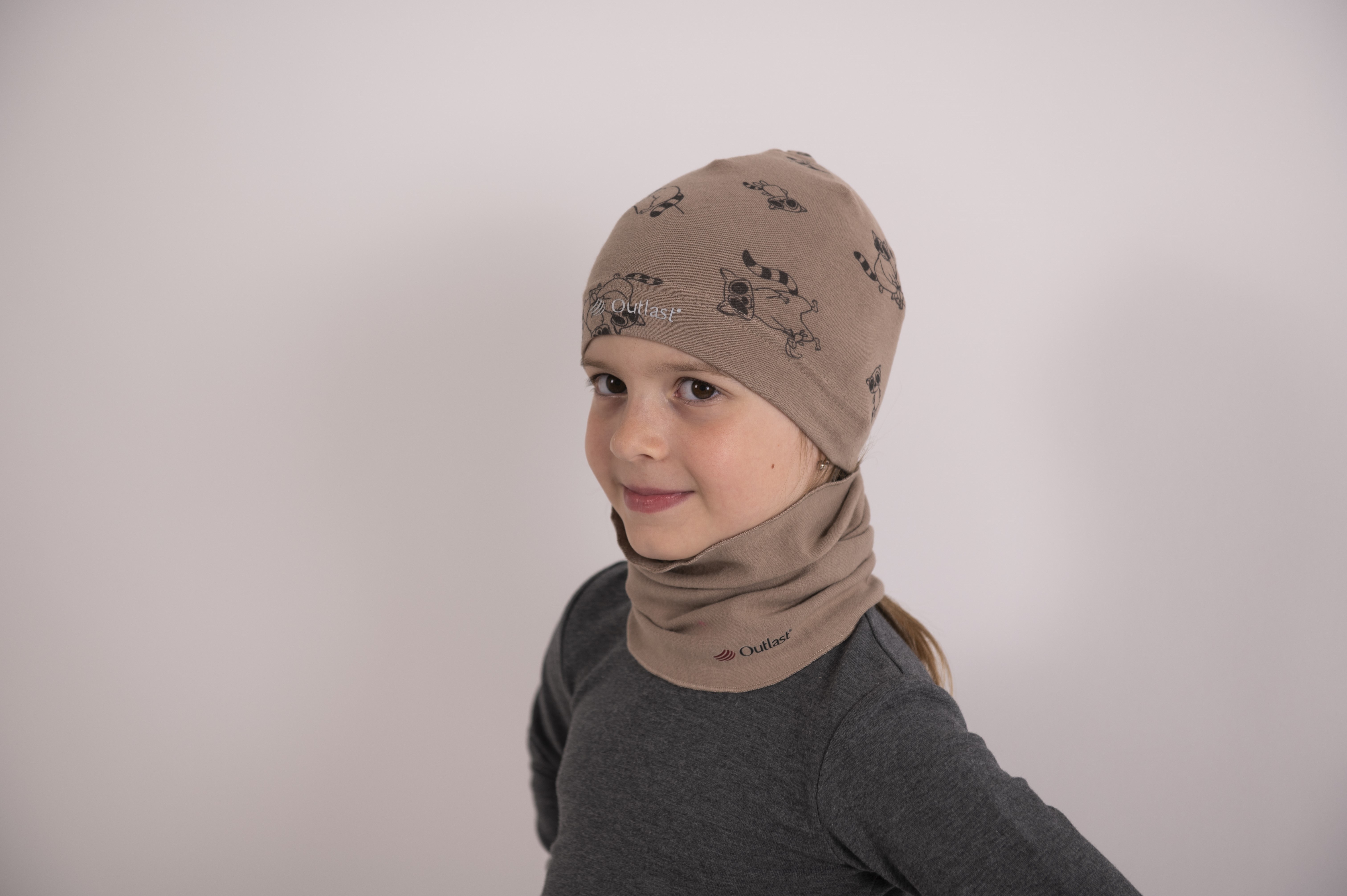 Nákrčník dětský smyk Outlast® - oříšková UNI