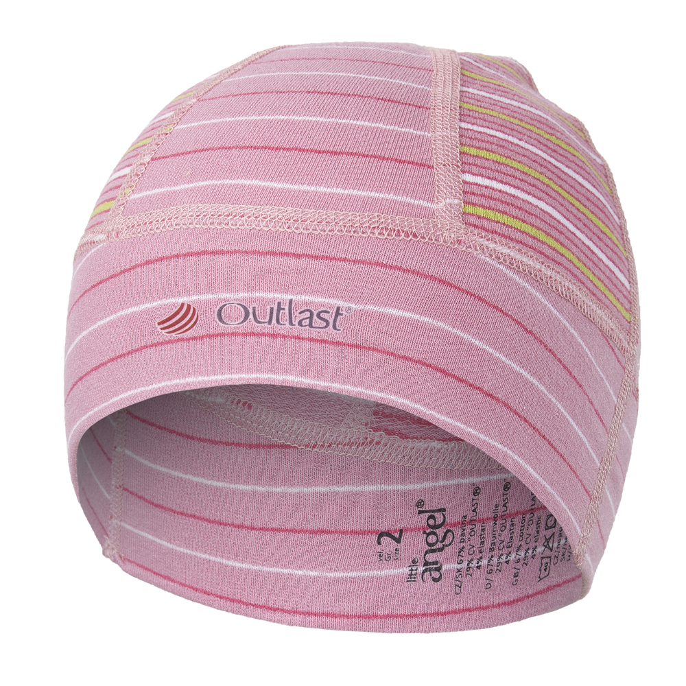 Čepice smyk BABY PRUH Outlast® - pruh stř.růžový 3 | 42-44 cm