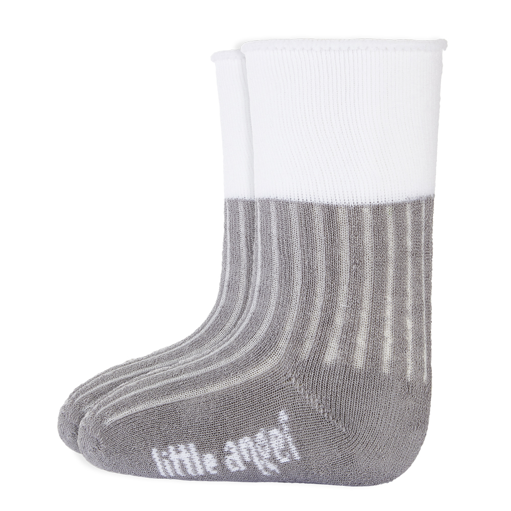Ponožky froté Outlast® - tm.šedá/bílá 10-14 | 7-9 cm