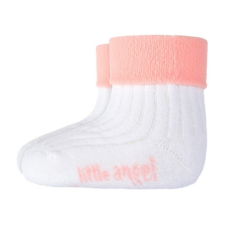 Ponožky froté Outlast® - bílá/sv.růžová 20-24 | 14-16 cm