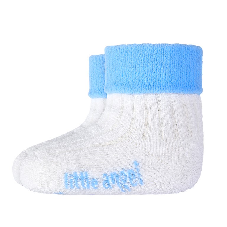 Ponožky froté Outlast® - bílá/sv.modrá 15-19 | 10-13 cm