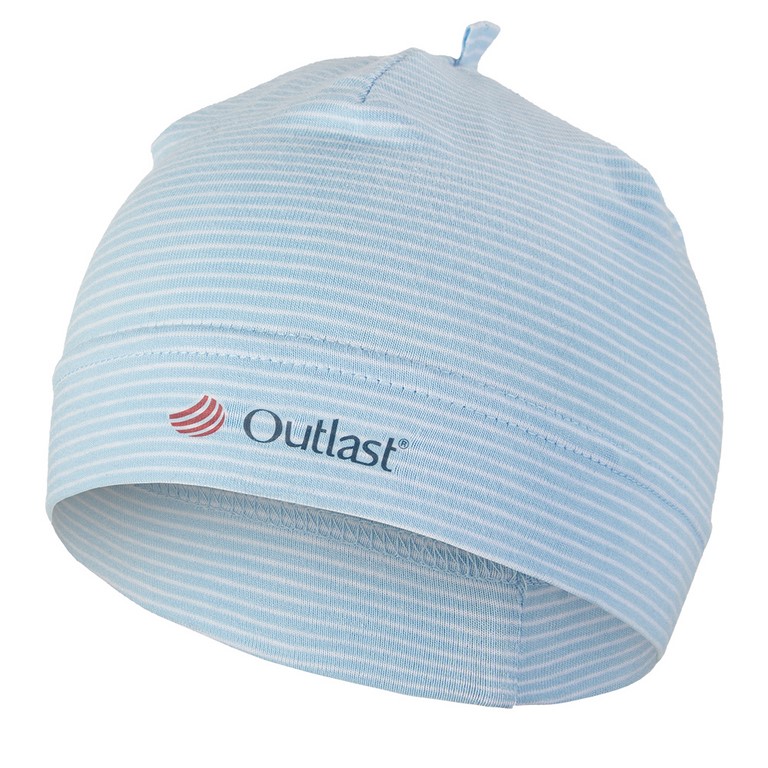 Čepice tenká kojenecká Outlast® - pruh sv.modrobílý 0 | 33-35 cm