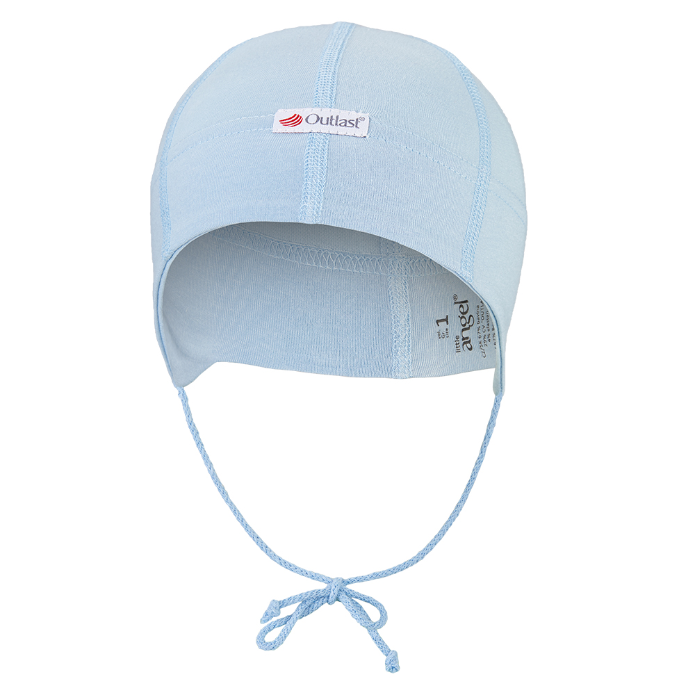 Čepice tenká zavazovací plochý šev Outlast® - sv.modrá 0 | 33-35 cm