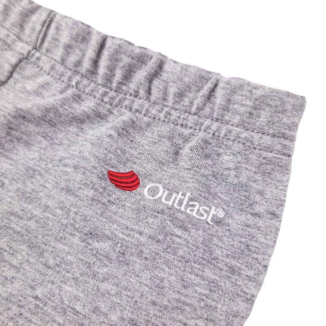 Pyžamo KR Outlast® - pruh modrožlutý/šedý melír 98