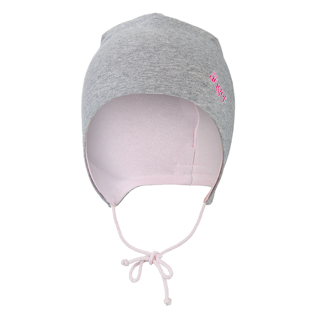 Čepice zavazovací podšitá Outlast ® - šedý melír/růžová baby 1 | 36-38 cm