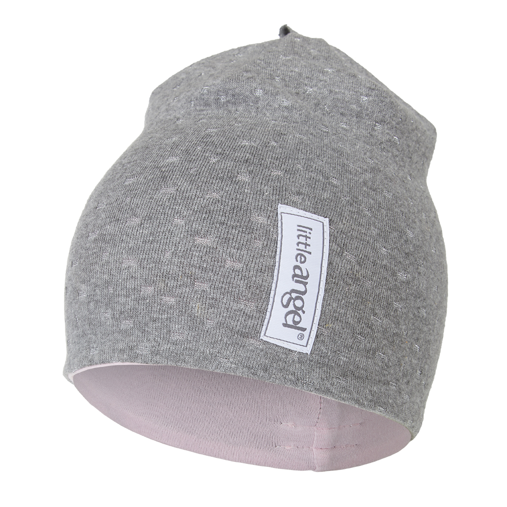Čepice podšitá Outlast® - šedý melír lesk/růžová baby 1 | 36-38 cm