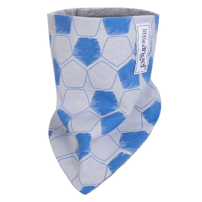 Šátek na krk podšitý Outlast® - šedomodrá fotbal/šedý melír UNI