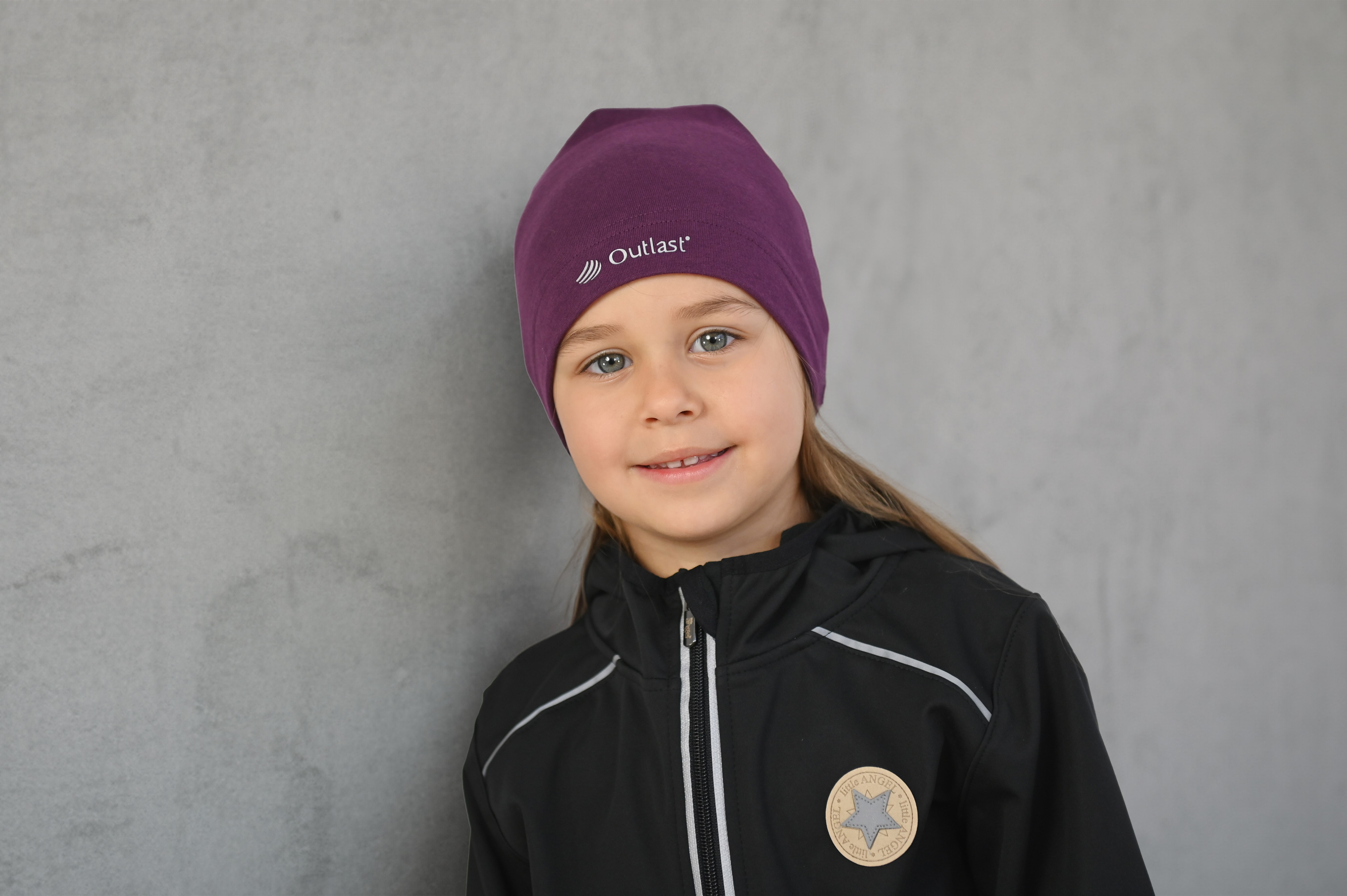 Čepice smyk natahovací Outlast ® - švestková 3 | 42-44 cm