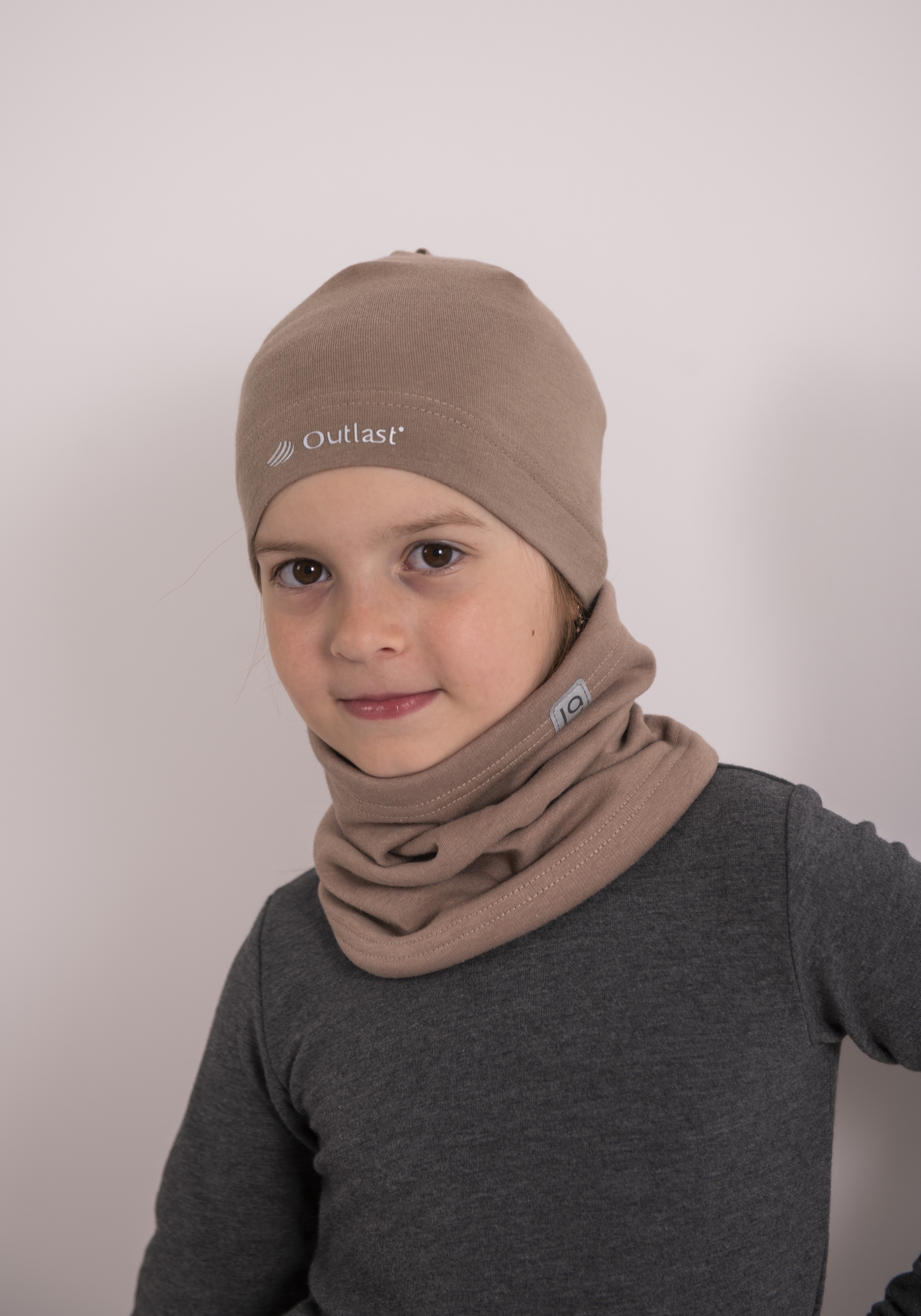 Čepice smyk natahovací Outlast ® - oříšková 3 | 42-44 cm