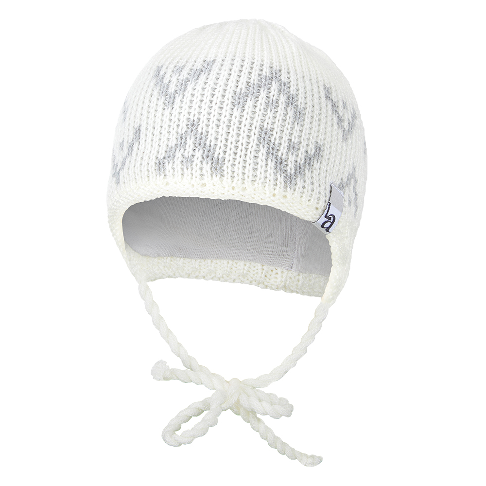 Čepice pletená zavazovací šipky Outlast ® - natur 2 | 39-41 cm