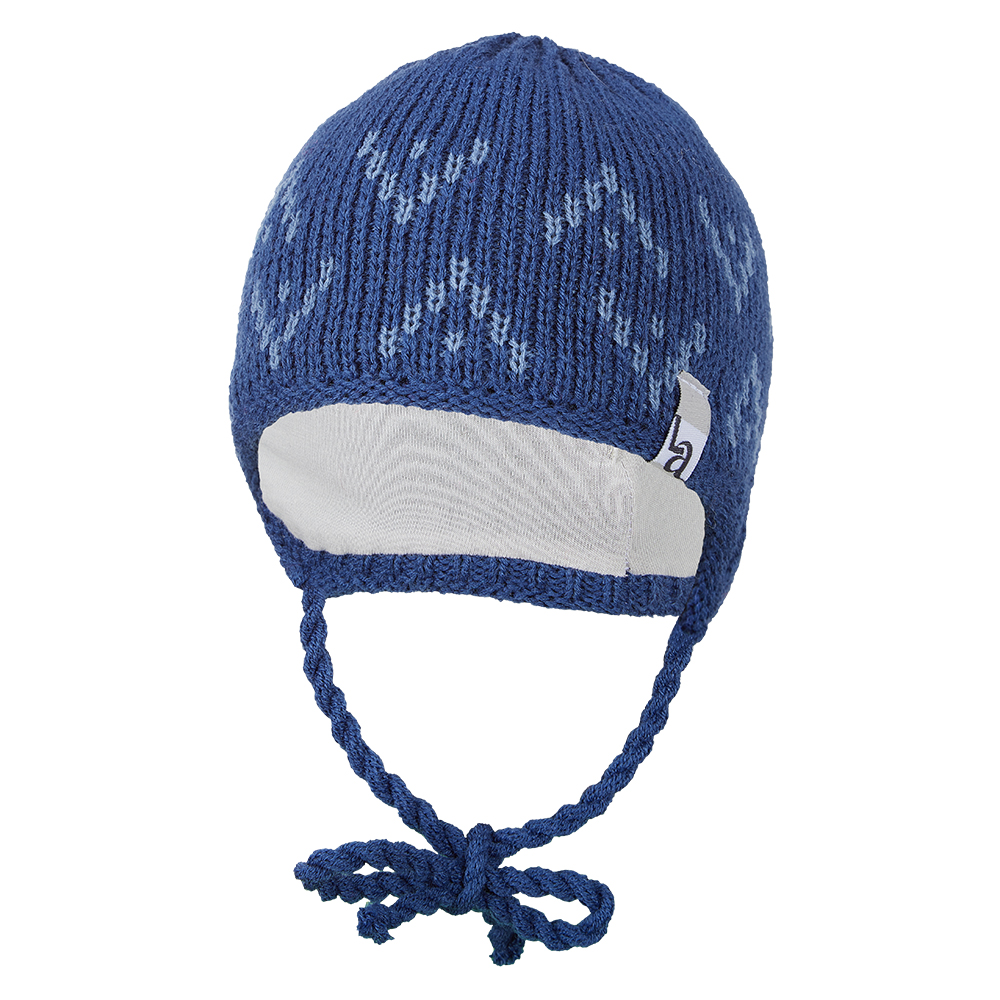 Čepice pletená zavazovací šipky Outlast ® - tm.denim 1 | 36-38 cm