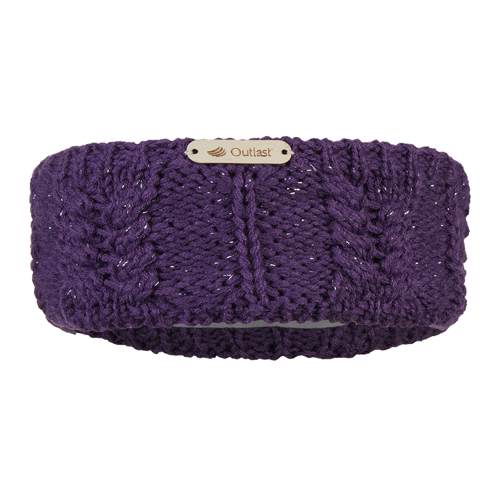 Čelenka pletená copánek Outlast ® - fialová lesk 5 | 49-53 cm