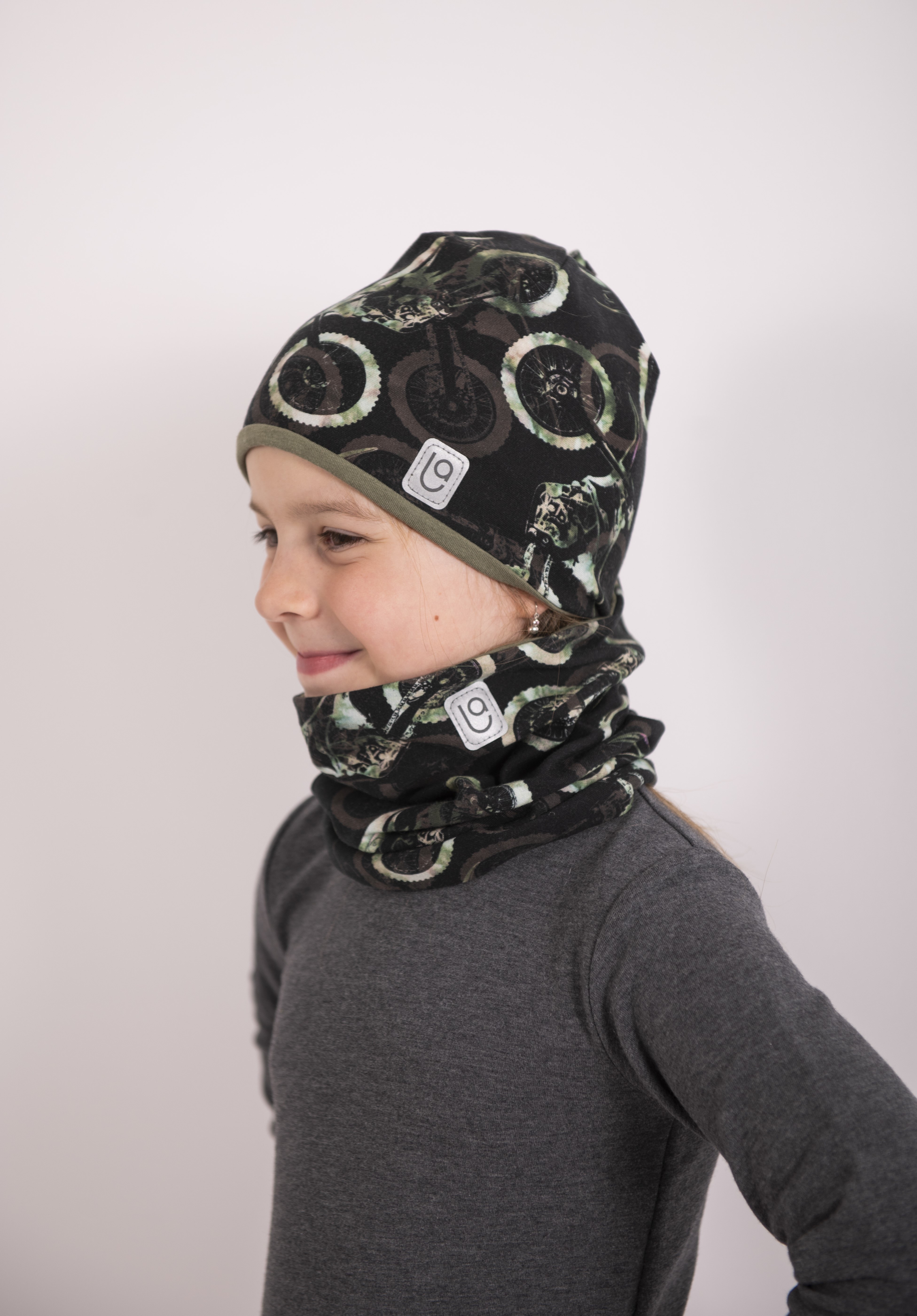 Čepice podšitá Outlast® - motorky/khaki 5 | 49-53 cm