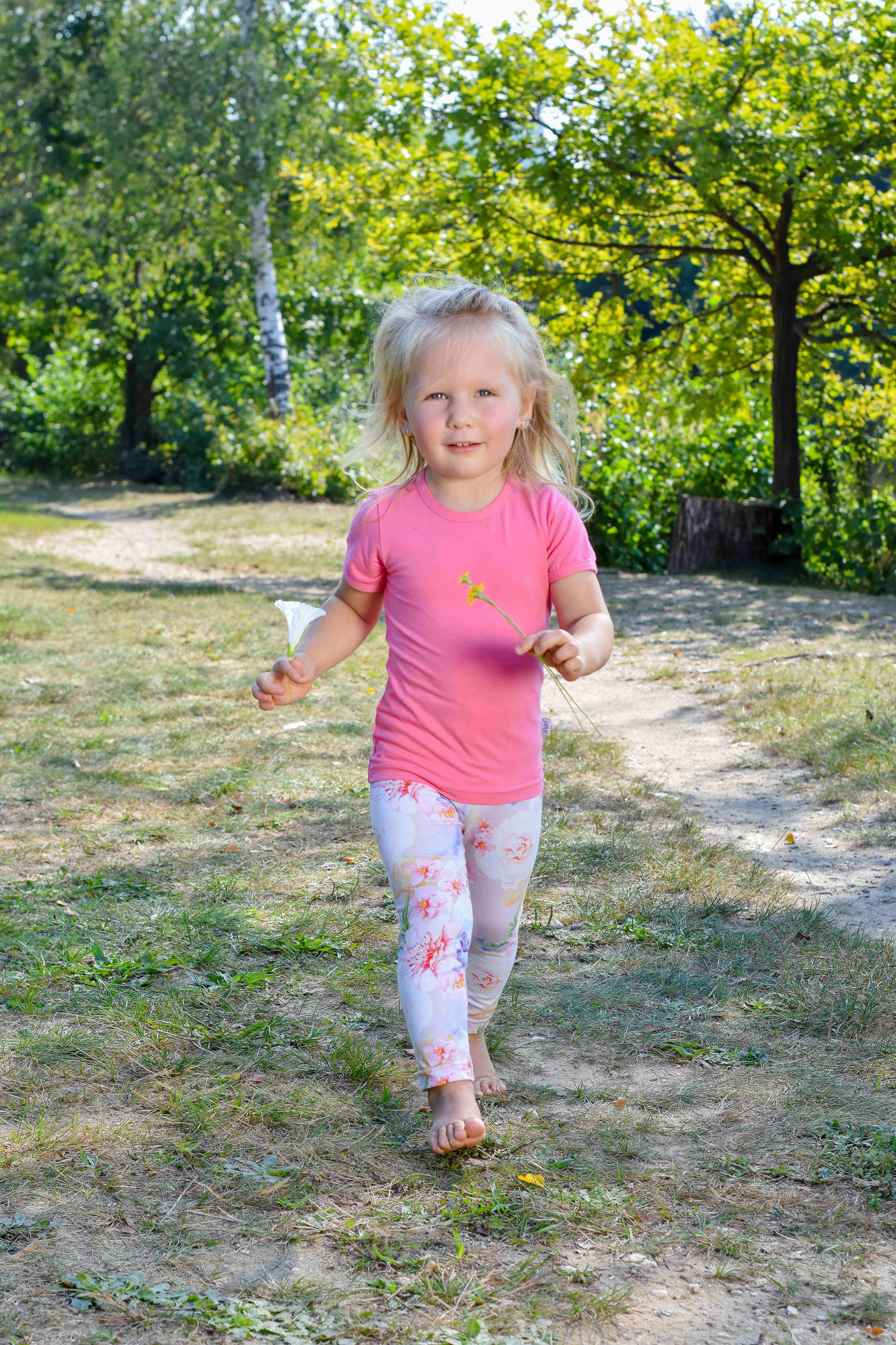 Legíny - sv.růžová květy 92