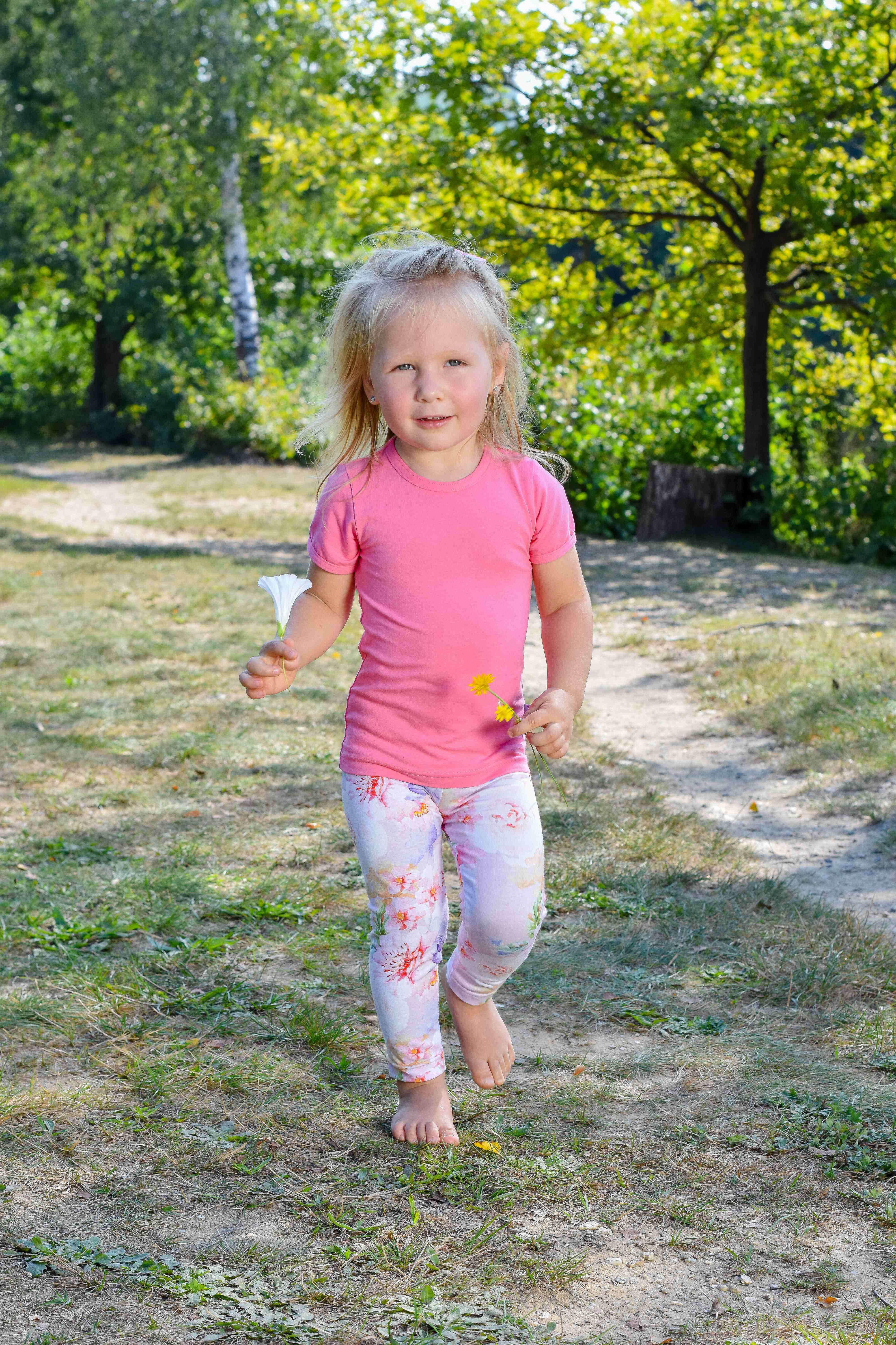 Legíny - sv.růžová květy 92