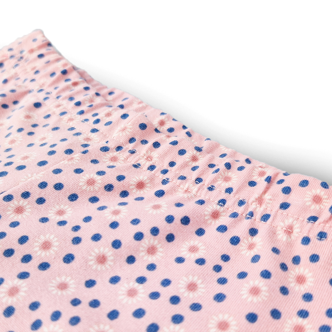 Legíny BIO - sv.broskvová kvítka 104