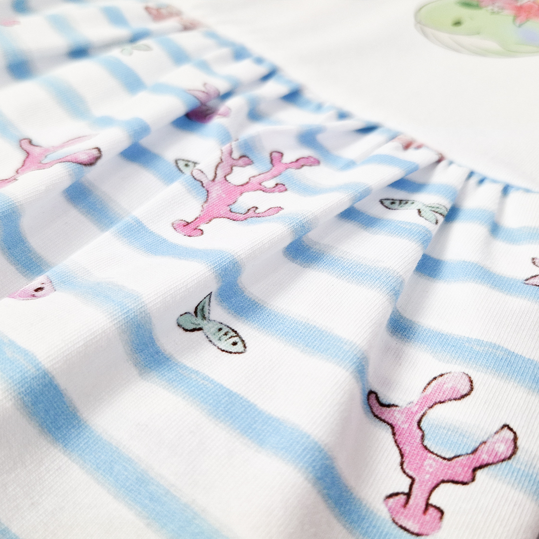 Body šaty tenké KR set Outlast® - bílá/velryba 80