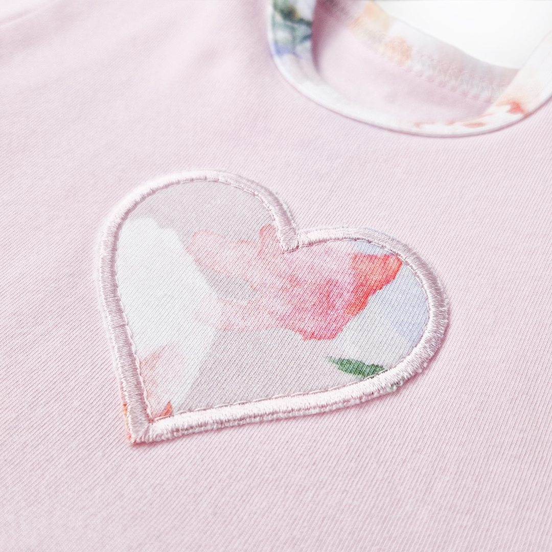 Body šaty tenké KR set Outlast® - růžová baby/sv.růžová květy 80