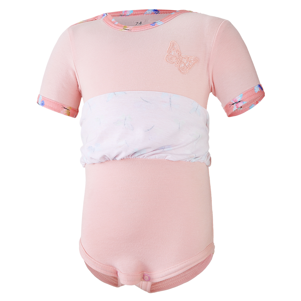 Body šaty tenké KR set Outlast® - sv.broskvová/motýlci 74