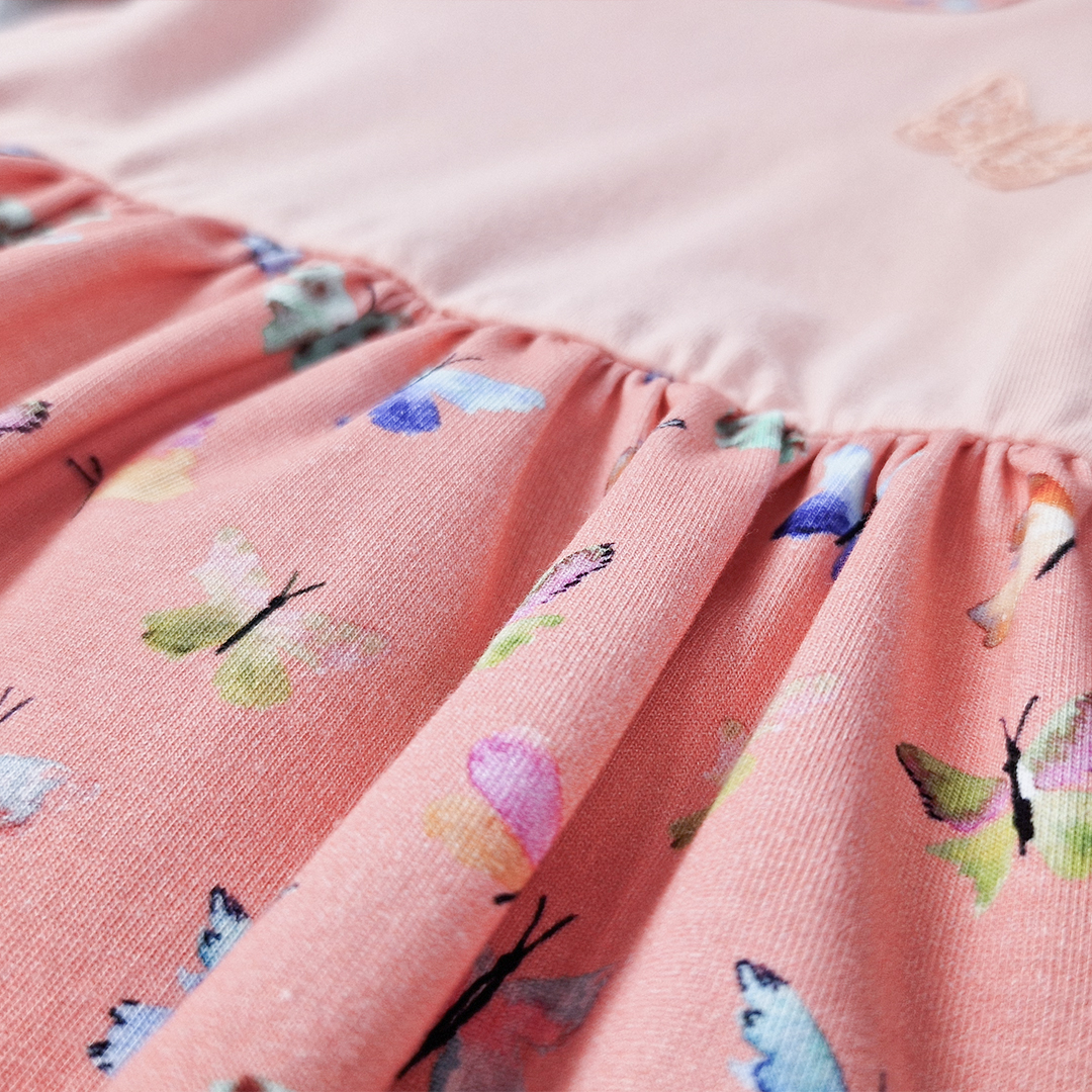 Body šaty tenké KR set Outlast® - sv.broskvová/motýlci 74