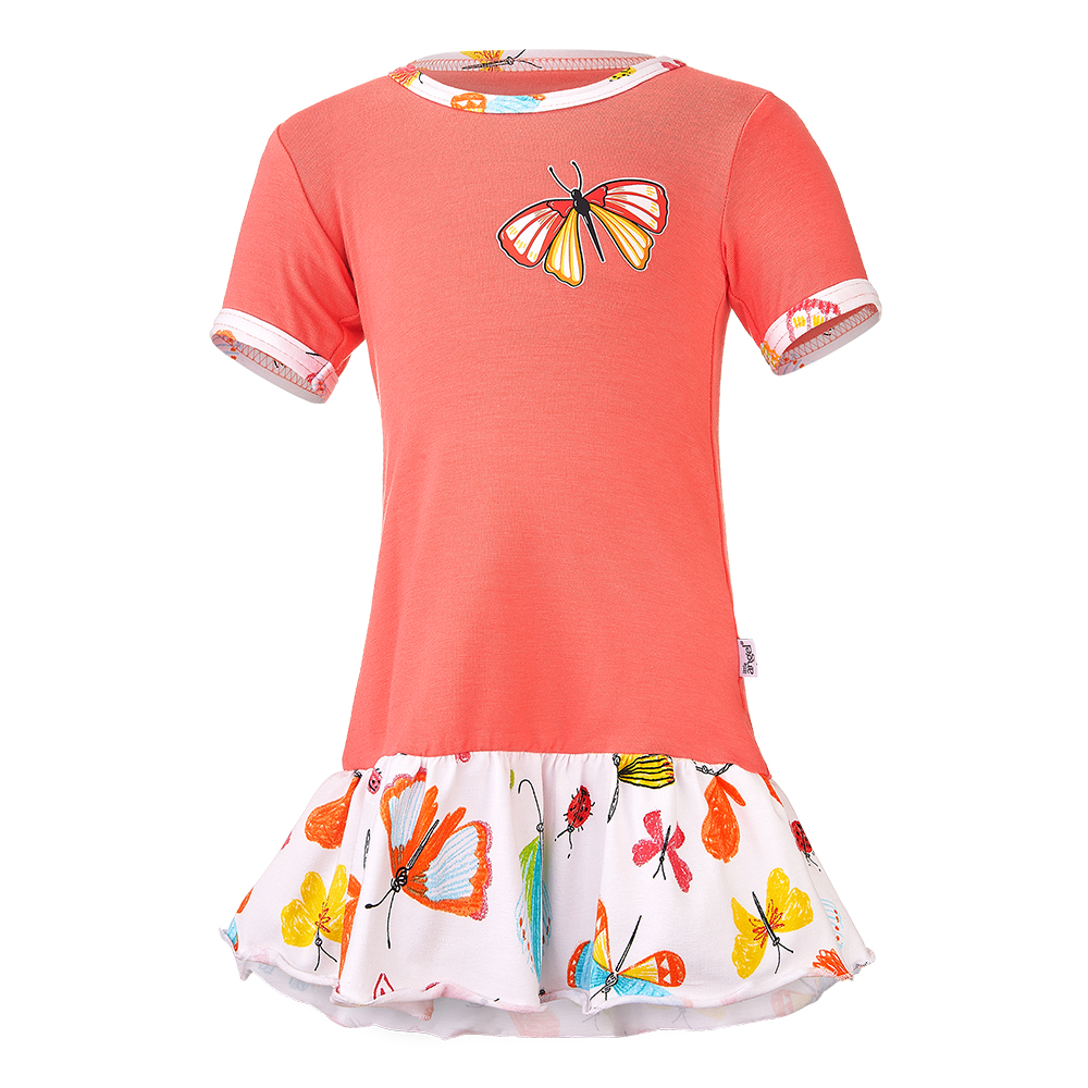 Tunika tenká Outlast® - tm.coral/motýlci 86