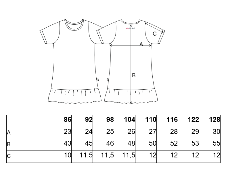 Tunika tenká Outlast® - tm.coral/motýlci 86